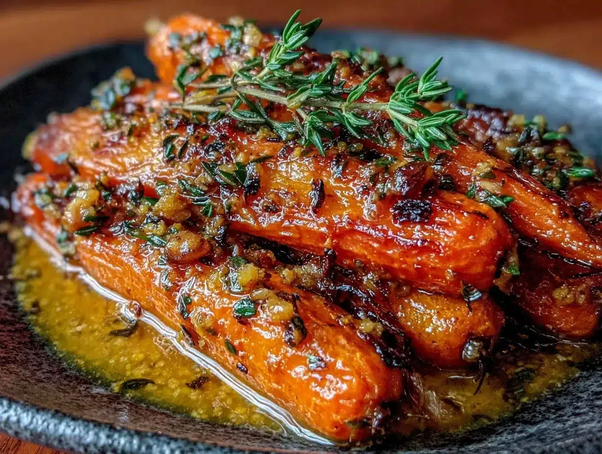 brown butter garlic roasted carrots preparation steps