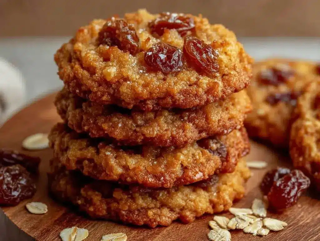 brown butter oatmeal raisin cookies - featured image