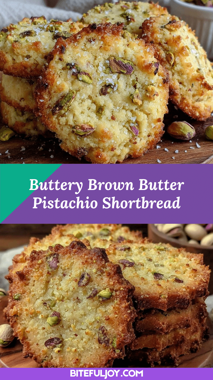 brown butter pistachio shortbread cookies recipe