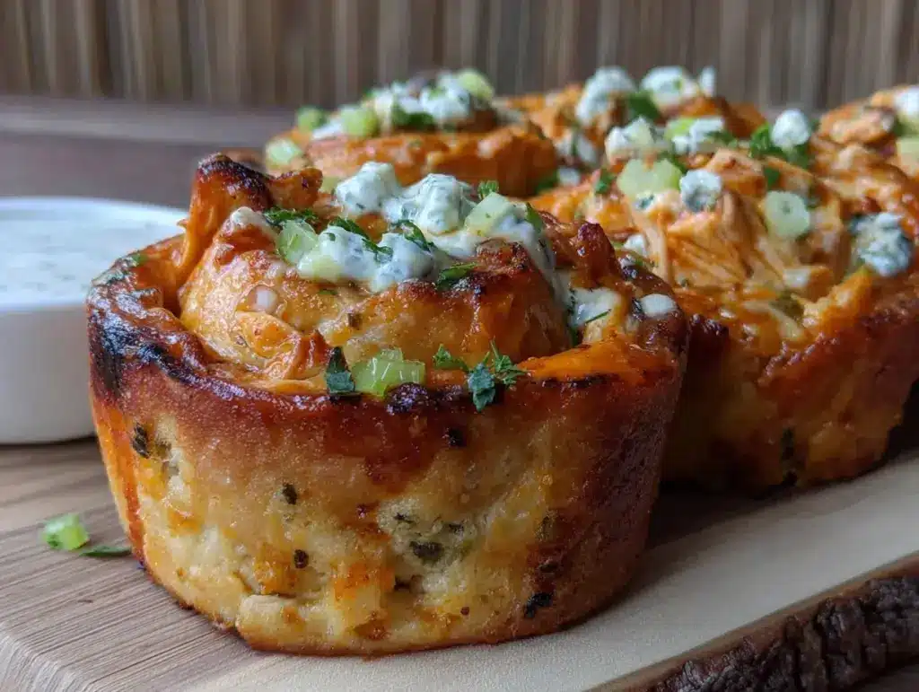 buffalo chicken pinwheels - featured image