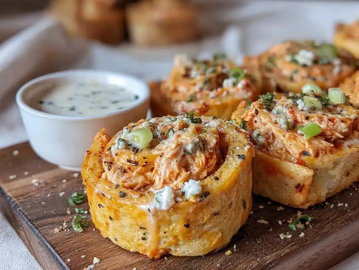 buffalo chicken pinwheels preparation steps