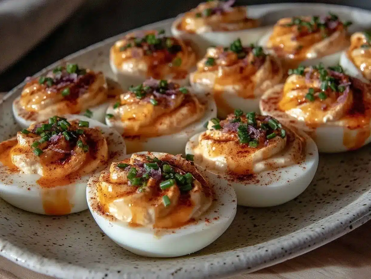 Buffalo Ranch Deviled Eggs preparation steps