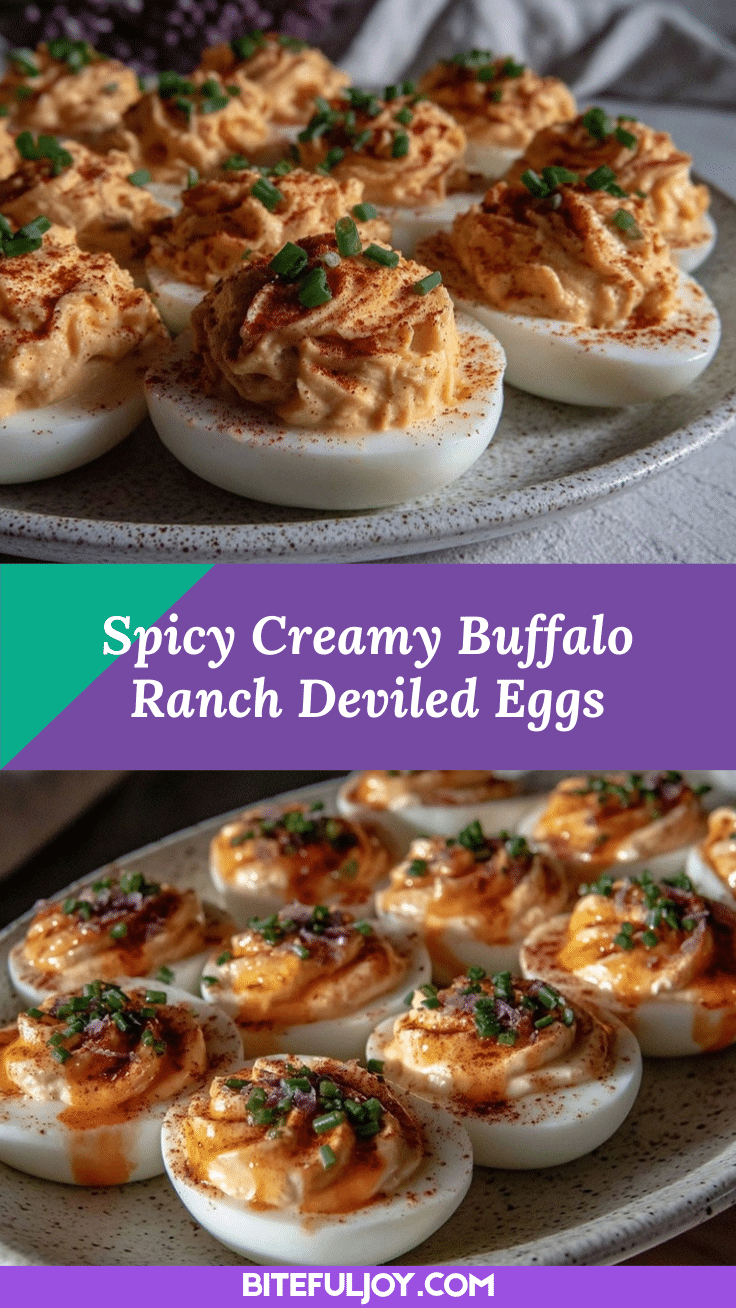 Buffalo Ranch Deviled Eggs recipe