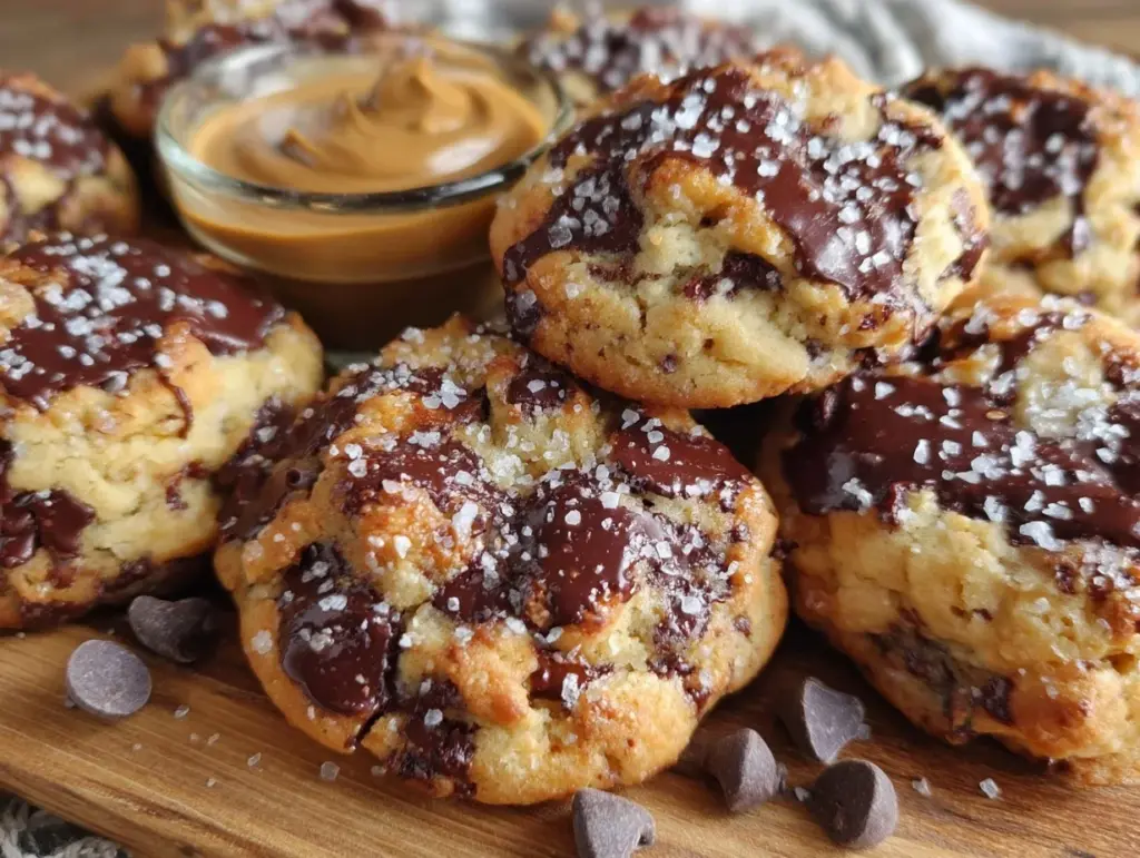 chewy tahini chocolate chip cookies - featured image