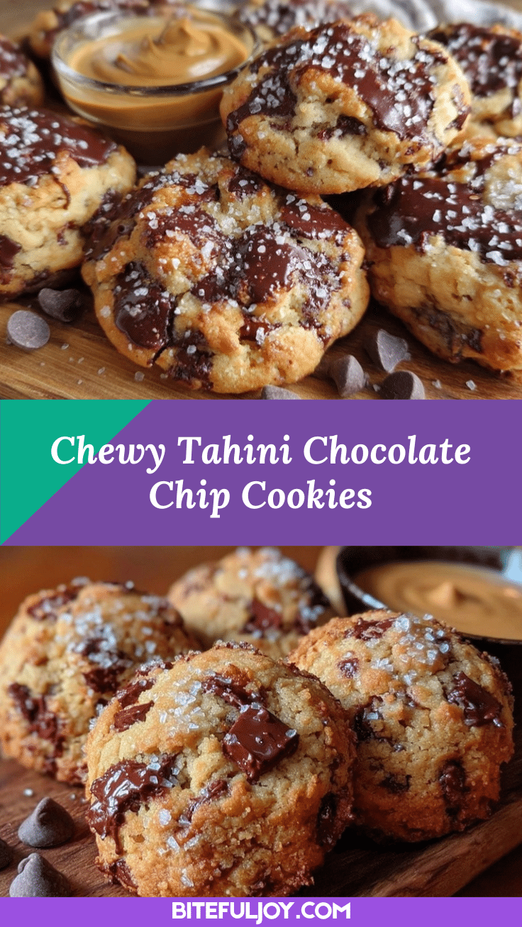 chewy tahini chocolate chip cookies recipe
