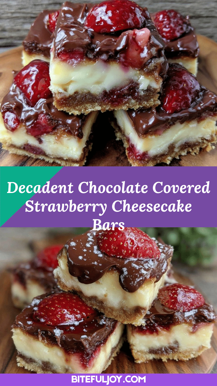 chocolate covered strawberry cheesecake bars recipe
