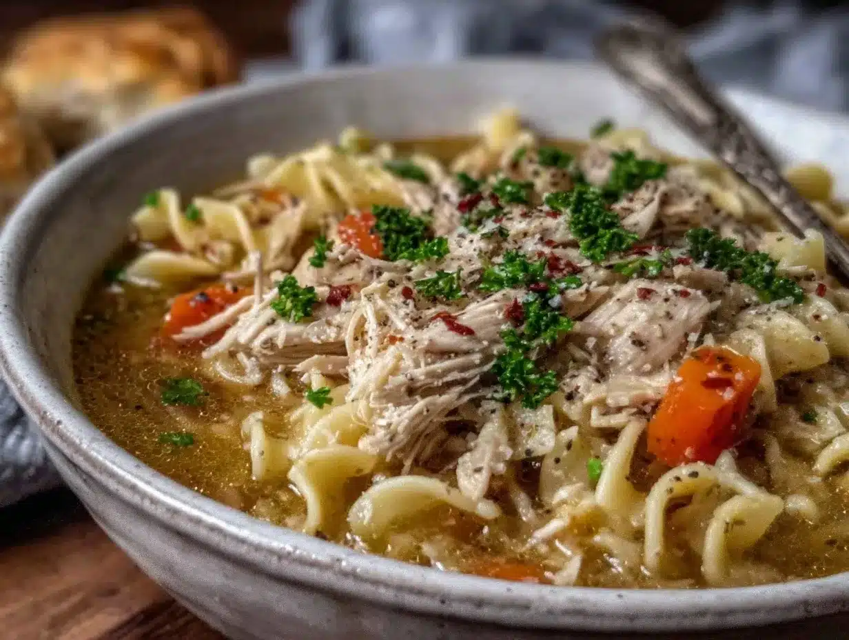 cozy classic chicken noodle soup recipe preparation steps