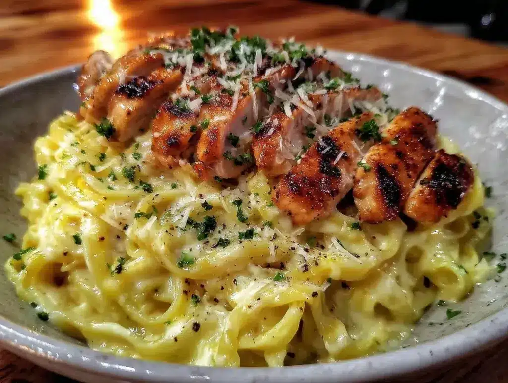 creamy Alfredo pasta with chicken - featured image