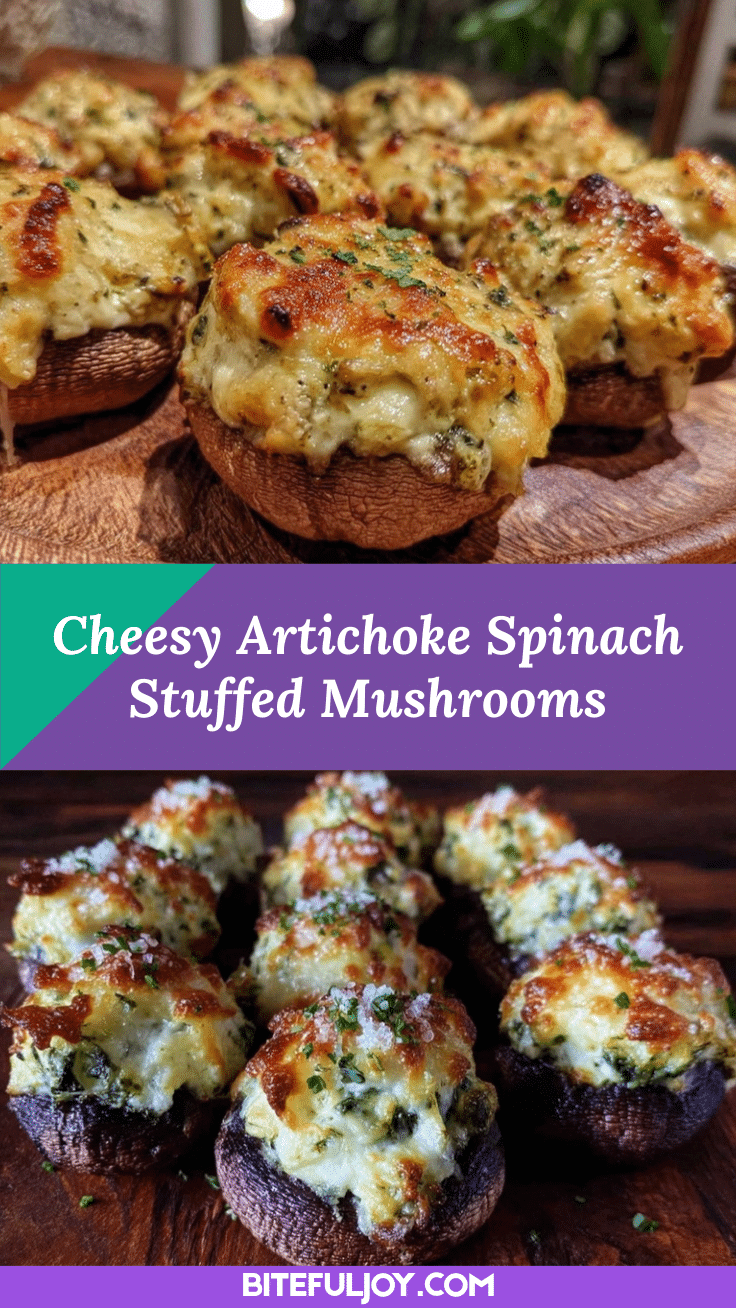 creamy artichoke spinach stuffed mushrooms recipe