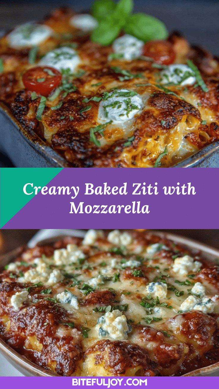 creamy baked ziti recipe
