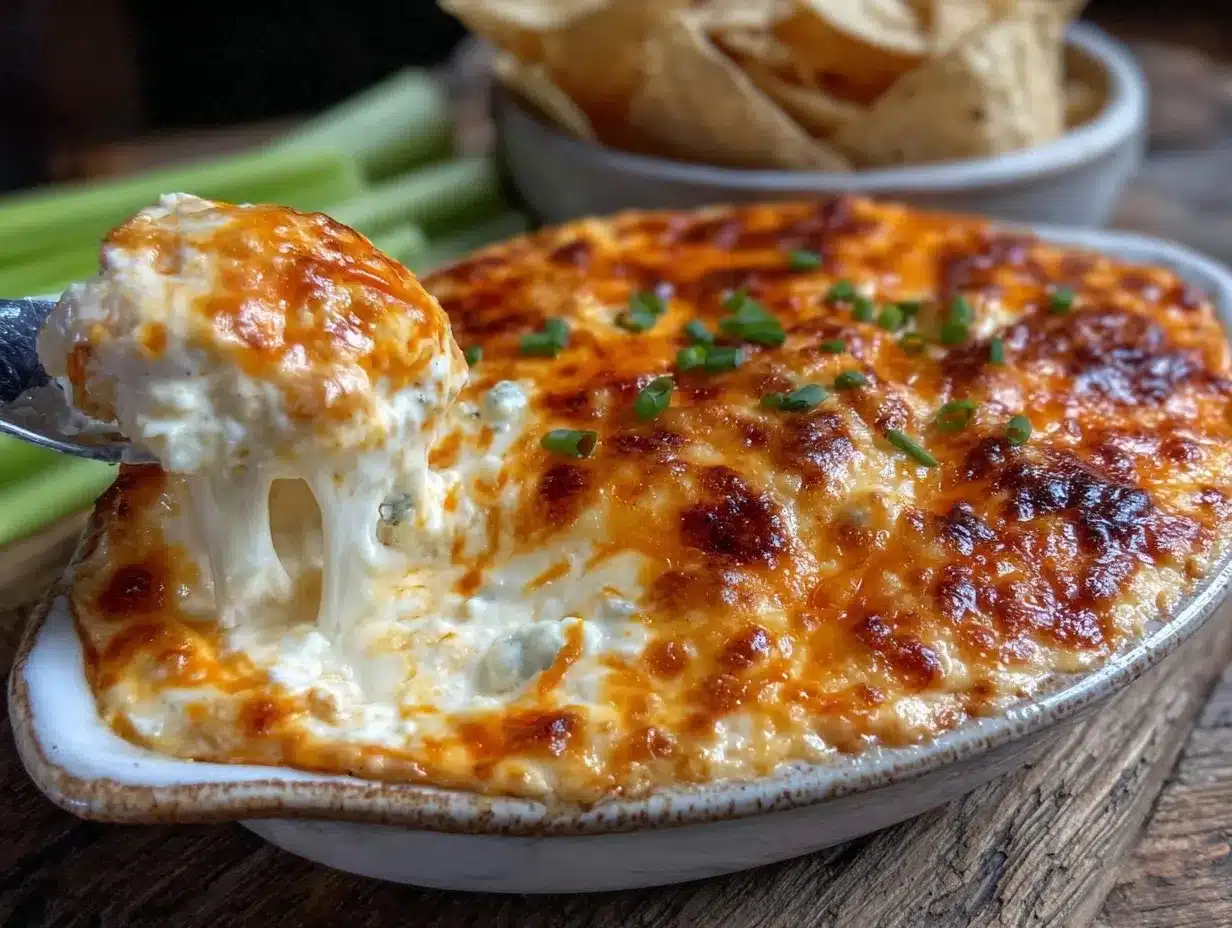 creamy buffalo chicken dip preparation steps