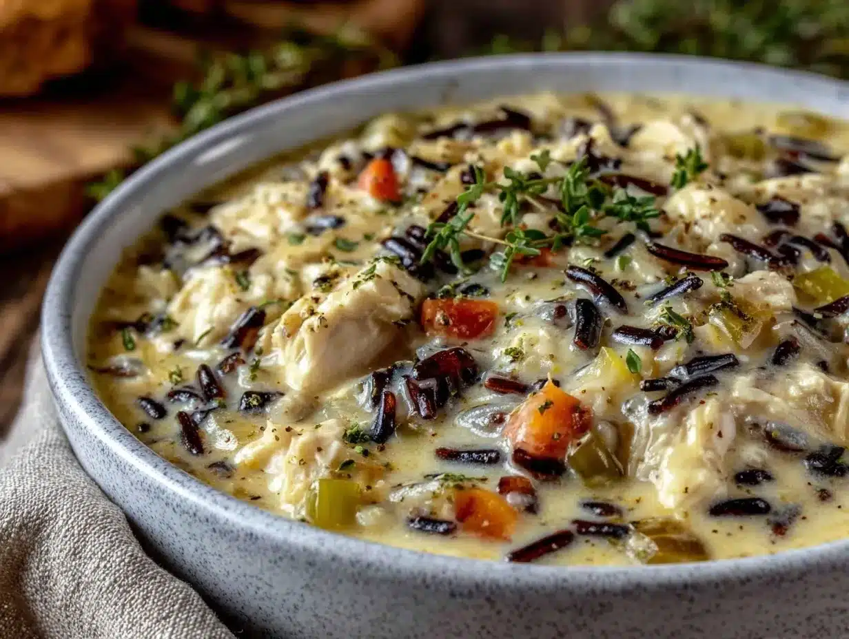creamy chicken and wild rice soup preparation steps