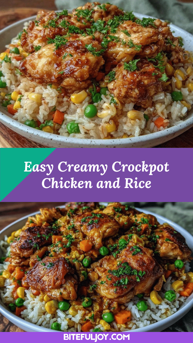 creamy crockpot chicken and rice recipe