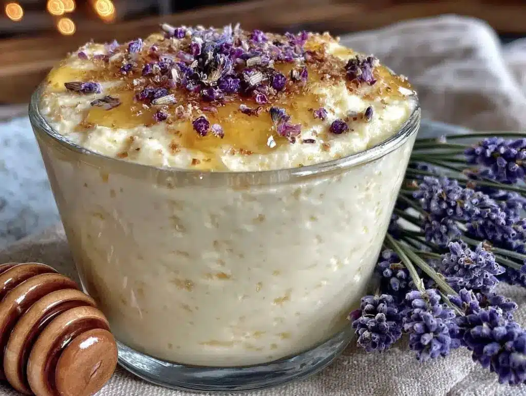 creamy honey lavender panna cotta - featured image