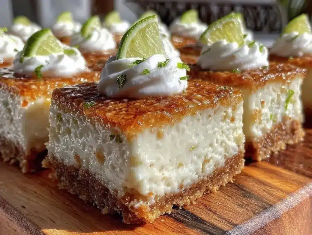 creamy key lime pie bars - featured image