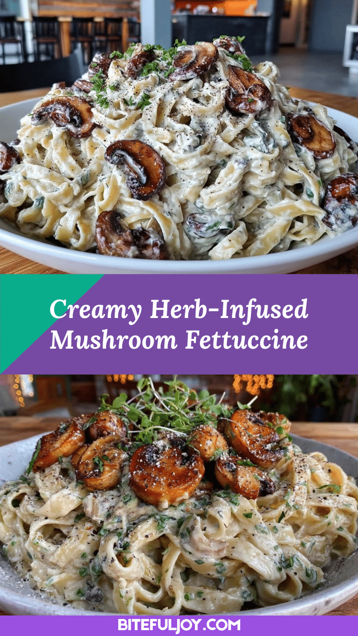 creamy mushroom fettuccine recipe