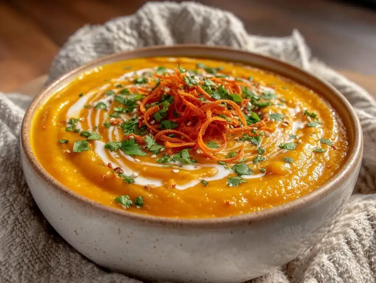 creamy roasted carrot ginger soup preparation steps