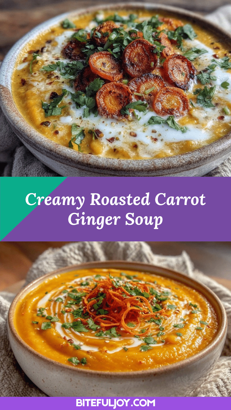 creamy roasted carrot ginger soup recipe