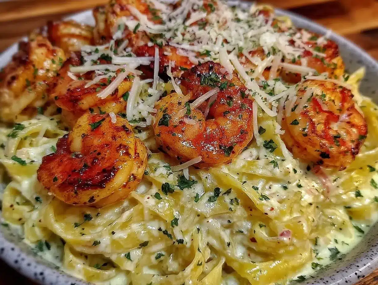 creamy shrimp alfredo pasta preparation steps