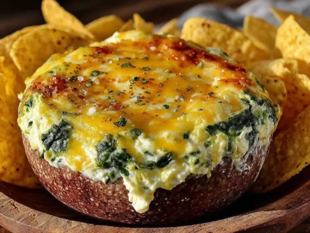 creamy spinach artichoke dip - featured image