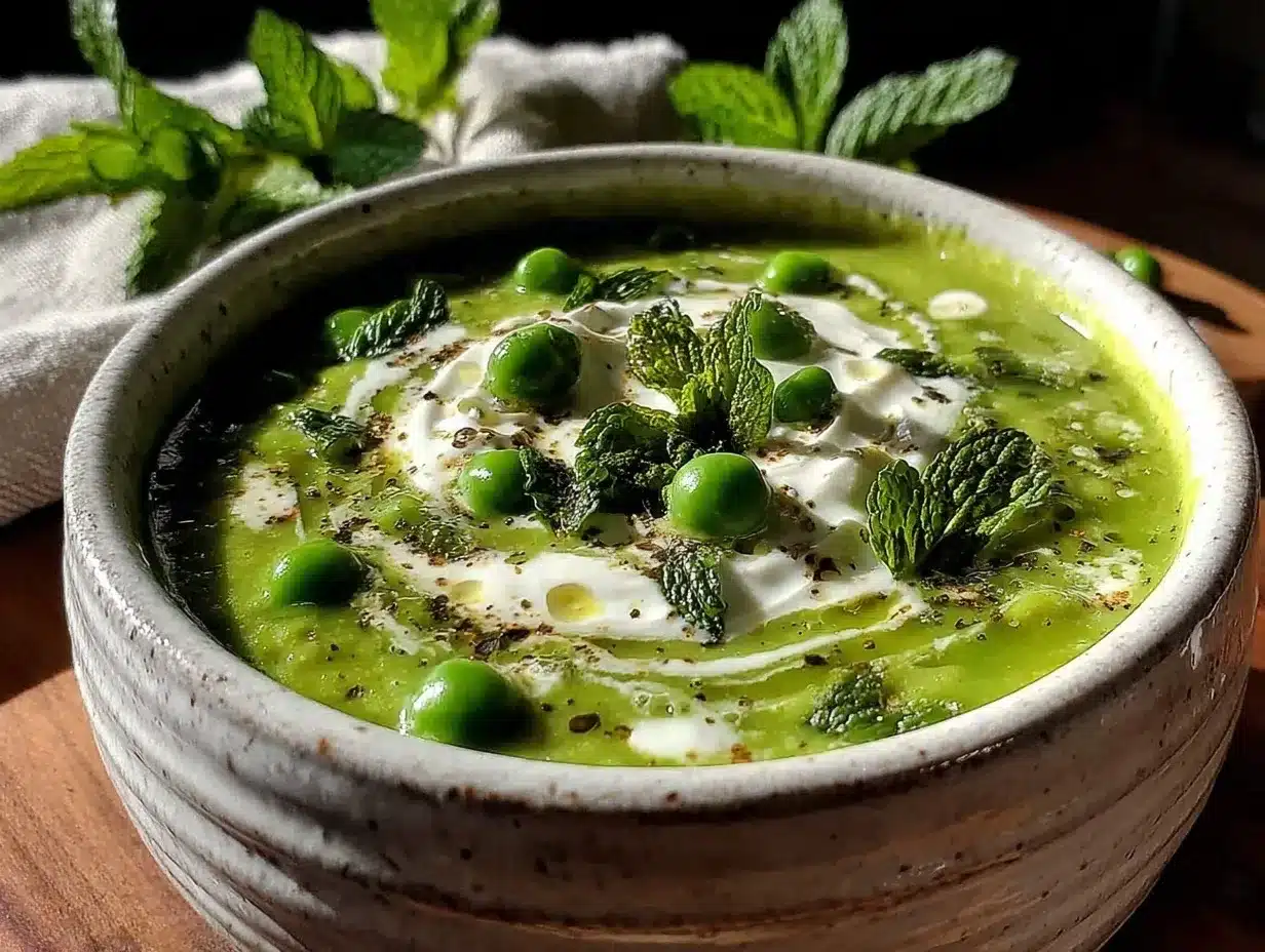 creamy spring pea soup preparation steps