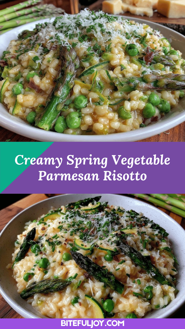 creamy spring vegetable risotto with parmesan recipe