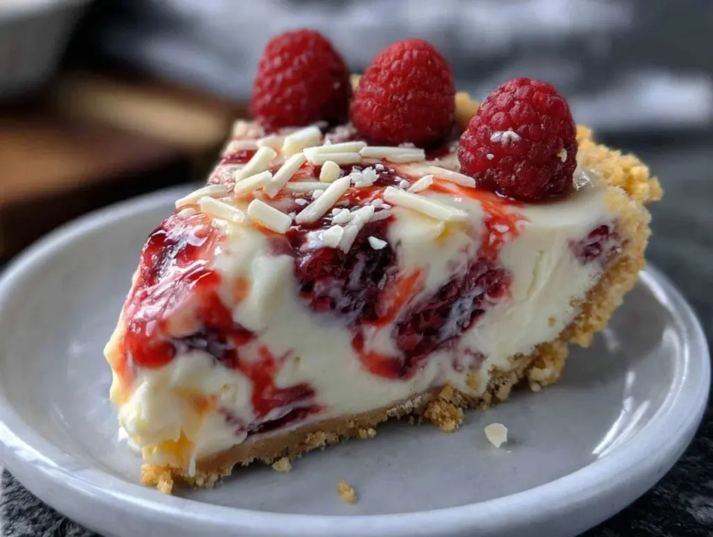 creamy white chocolate raspberry cheesecake - featured image
