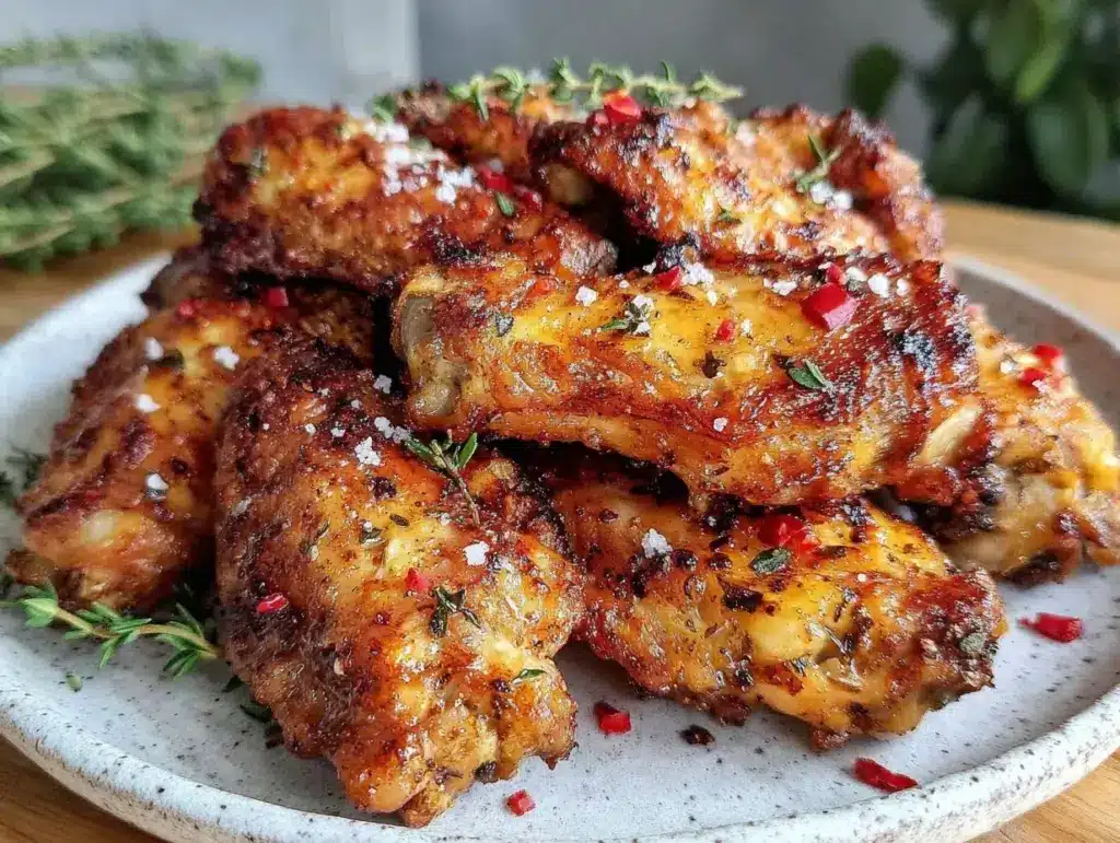 crispy air fryer chicken wings - featured image