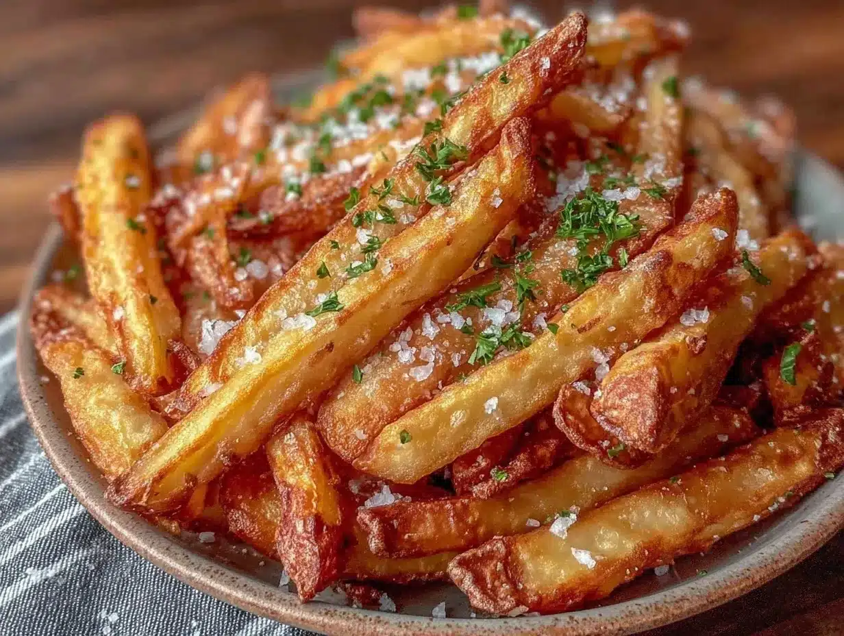 crispy air fryer french fries preparation steps