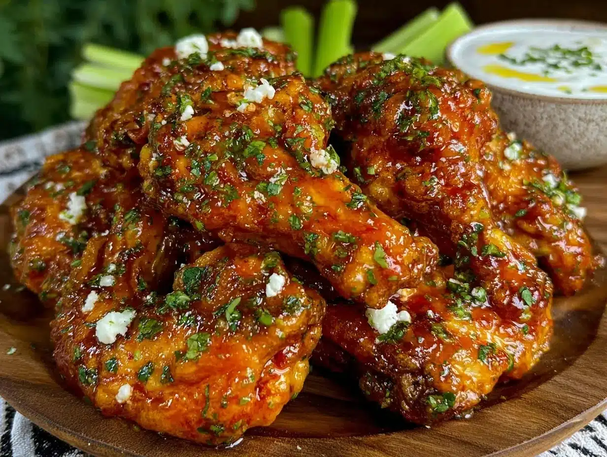 crispy buffalo baked chicken wings preparation steps
