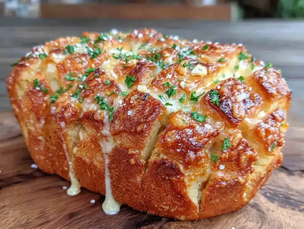 crispy cheesy garlic pull-apart bread - featured image