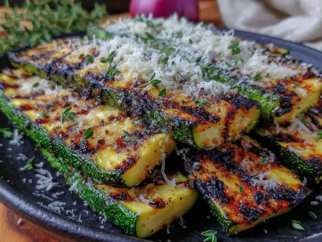 crispy grilled zucchini recipe - featured image