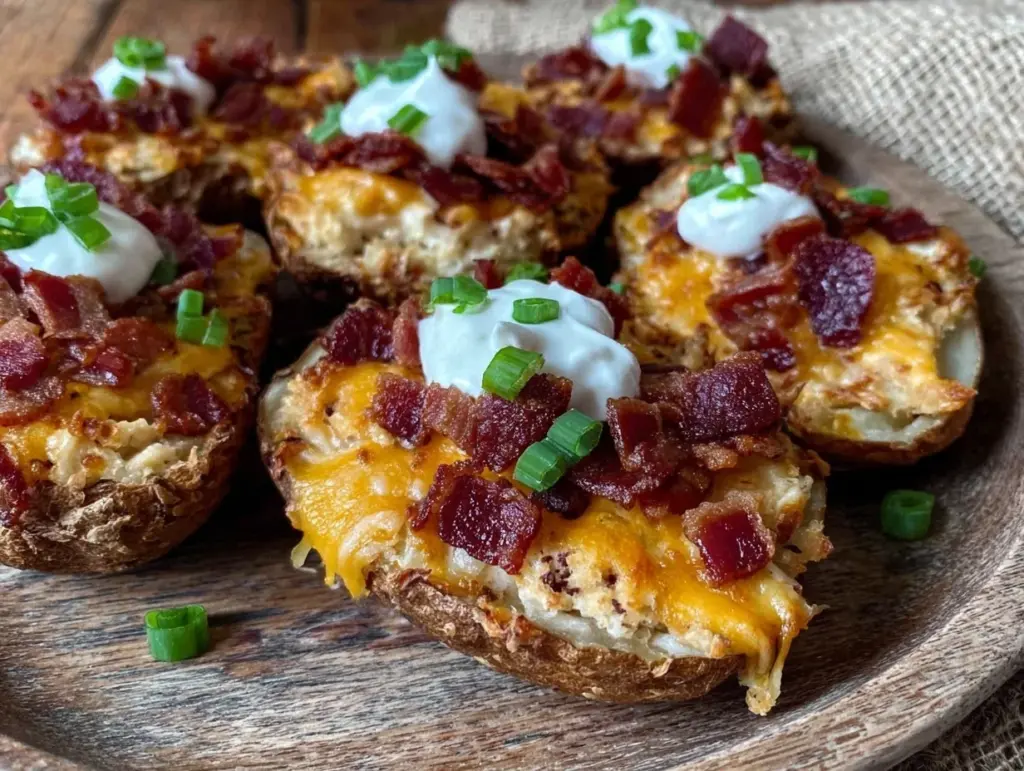 crispy loaded potato skins - featured image