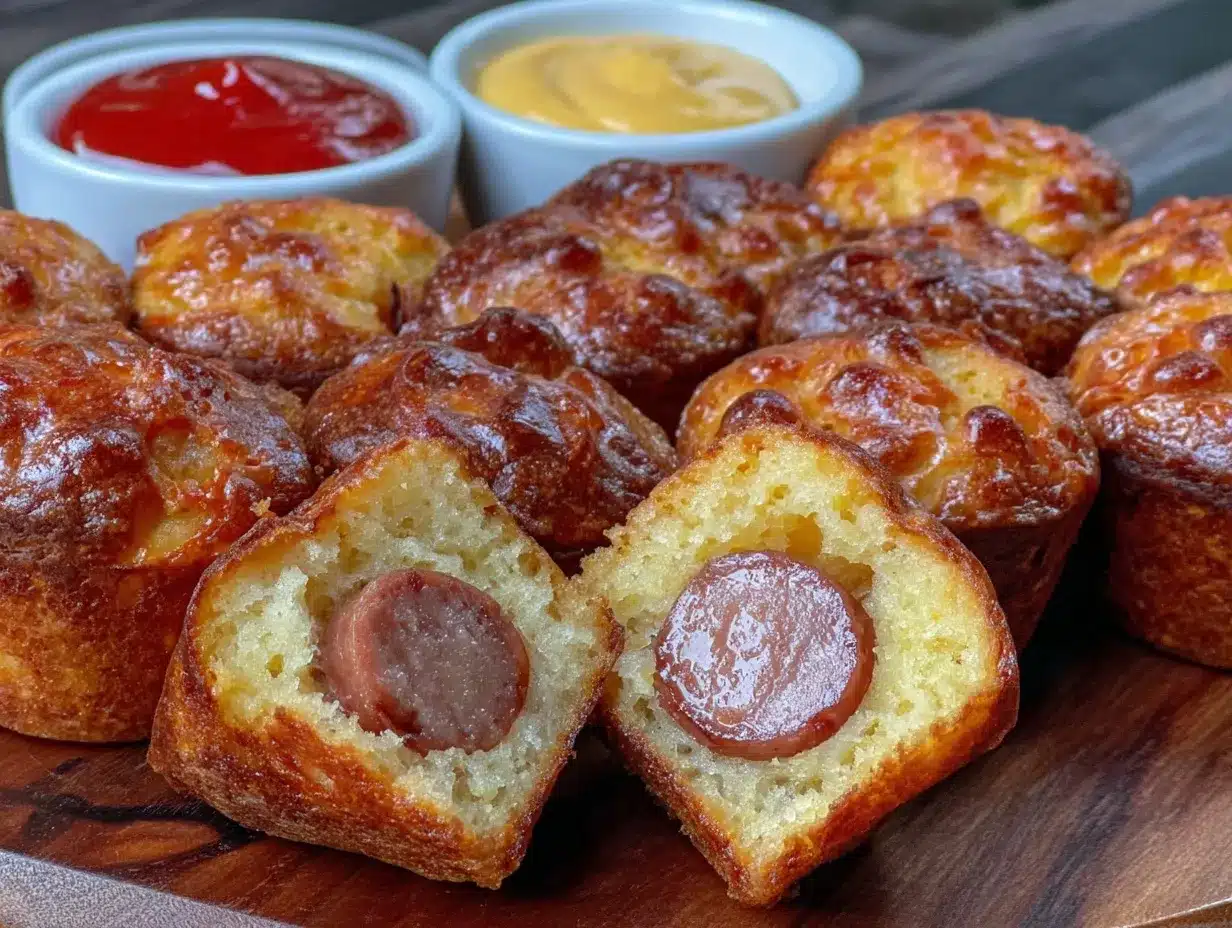 crispy mini corn dog muffins preparation steps