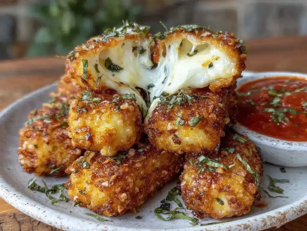 crispy mozzarella sticks recipe - featured image