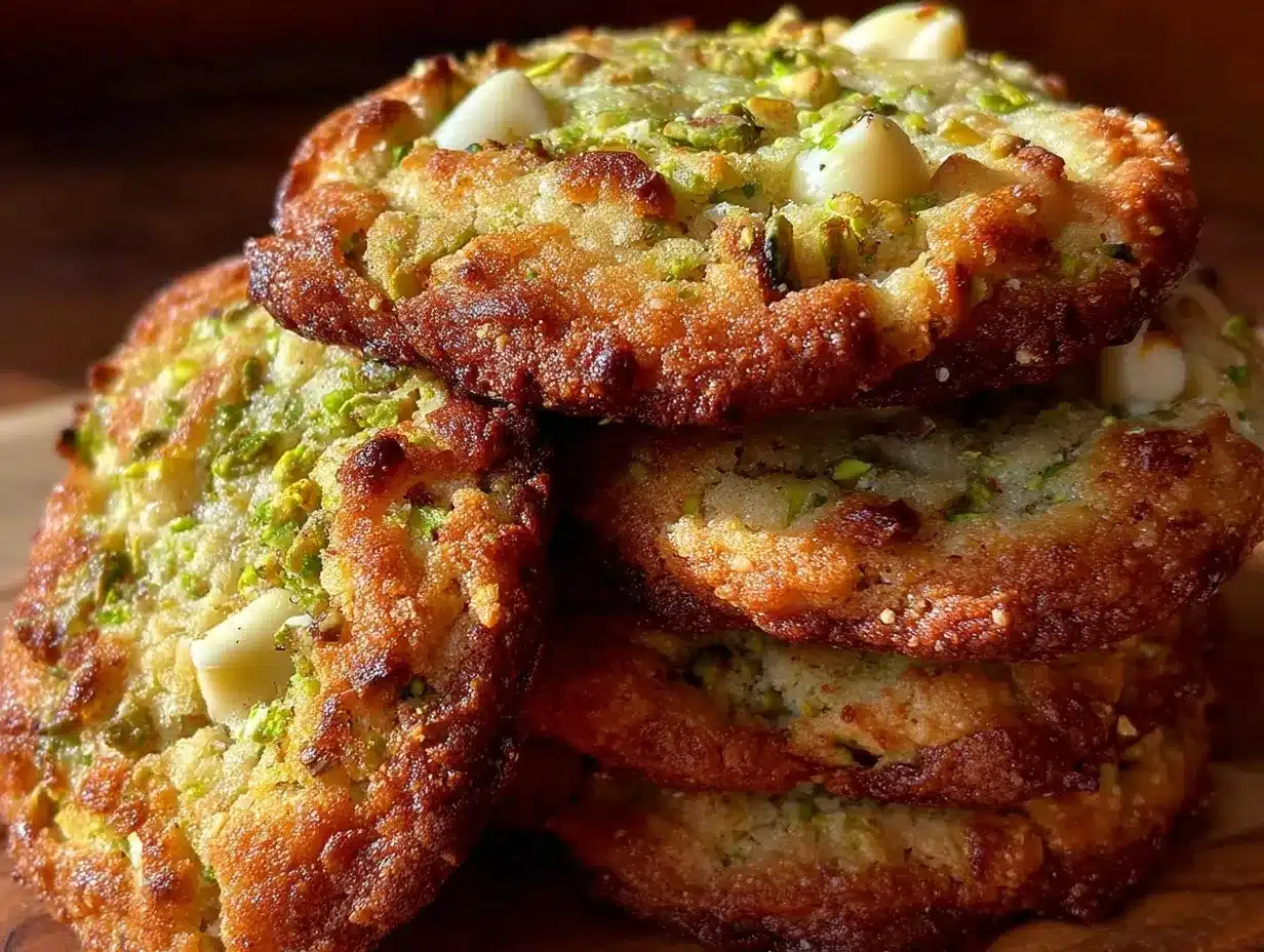 crispy pistachio cardamom white chocolate cookies preparation steps