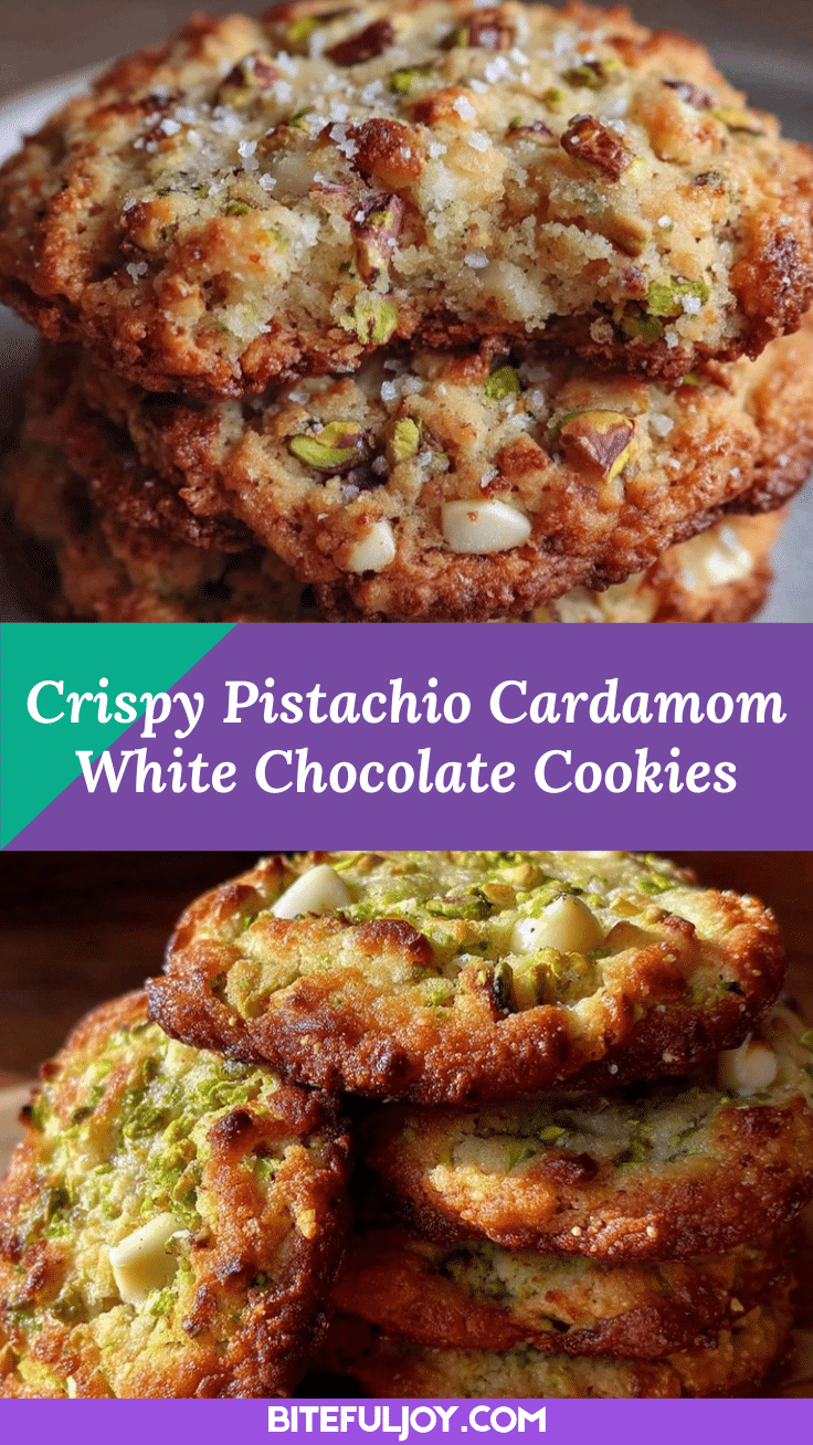 crispy pistachio cardamom white chocolate cookies recipe