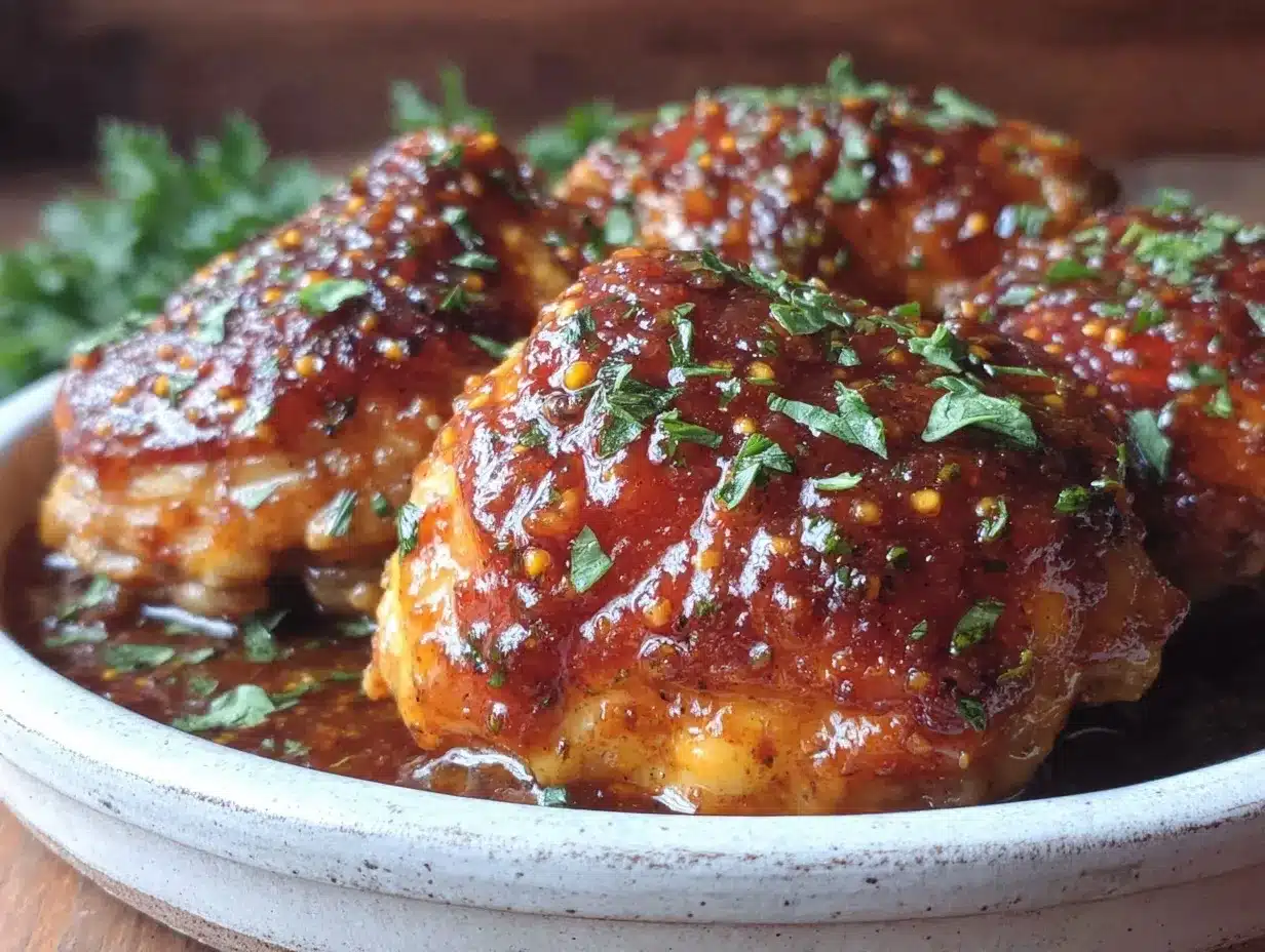 crockpot honey mustard chicken thighs preparation steps