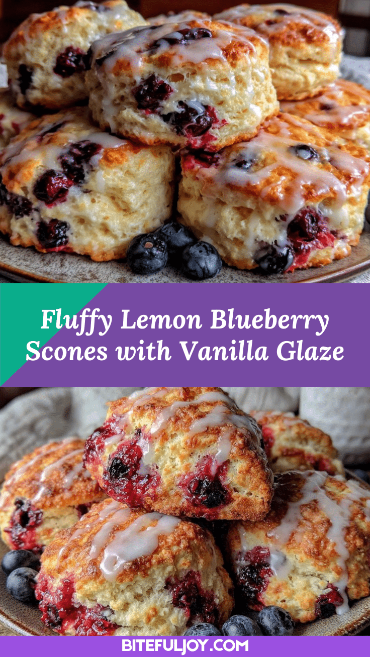 fluffy lemon blueberry scones recipe