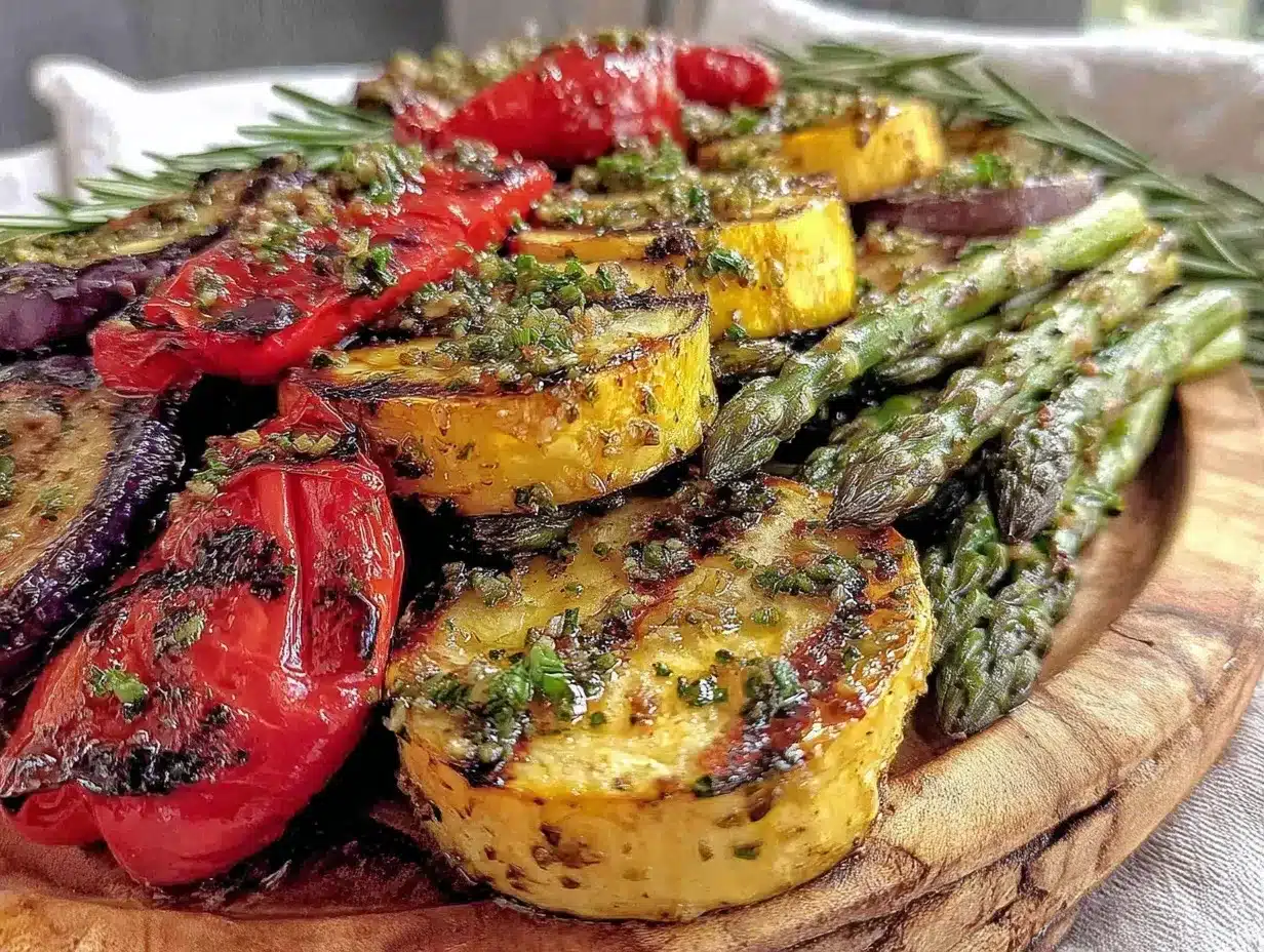 fresh grilled vegetable platter preparation steps