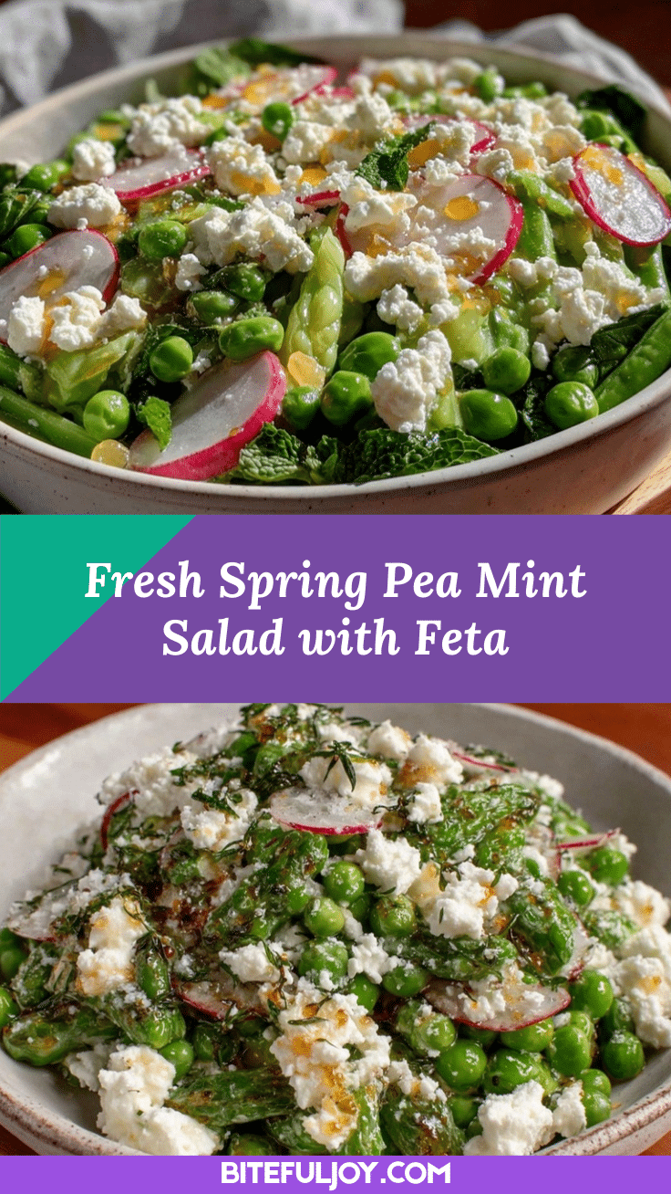 fresh spring pea and mint salad with feta recipe