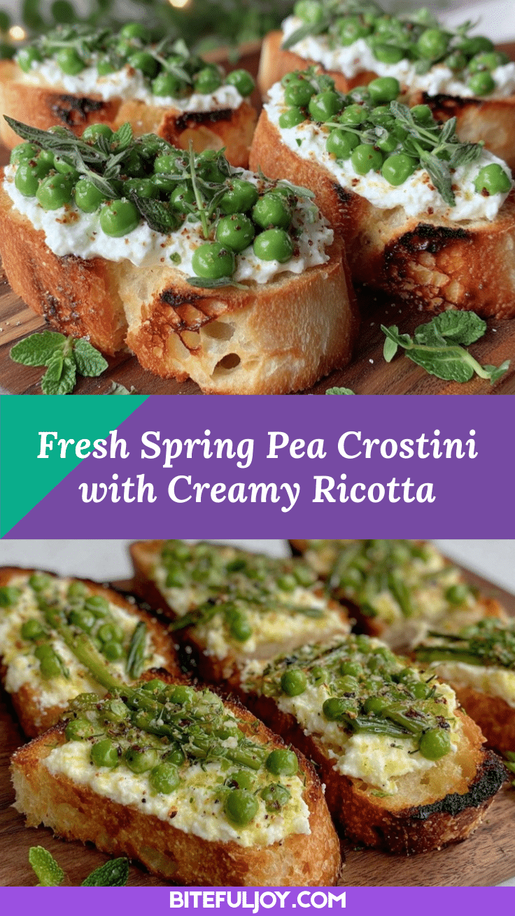 fresh spring pea crostini recipe