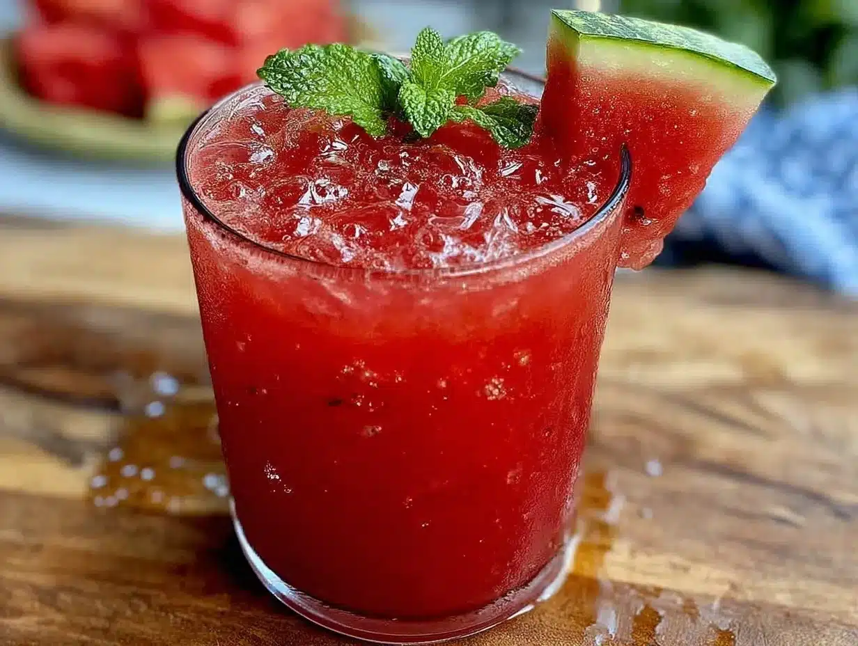 fresh watermelon mint agua fresca preparation steps