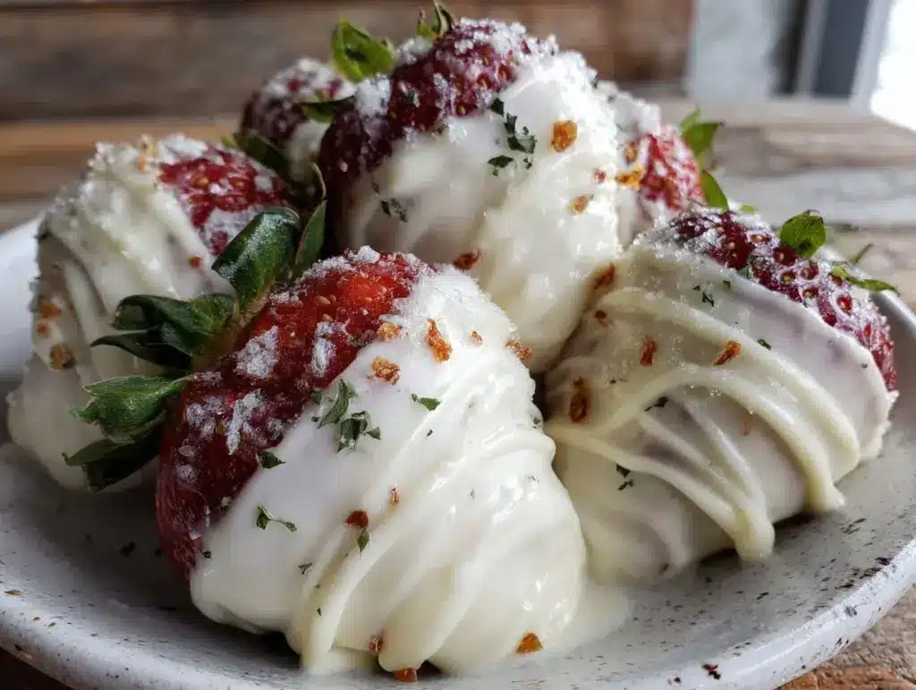 frozen yogurt-covered strawberries - featured image