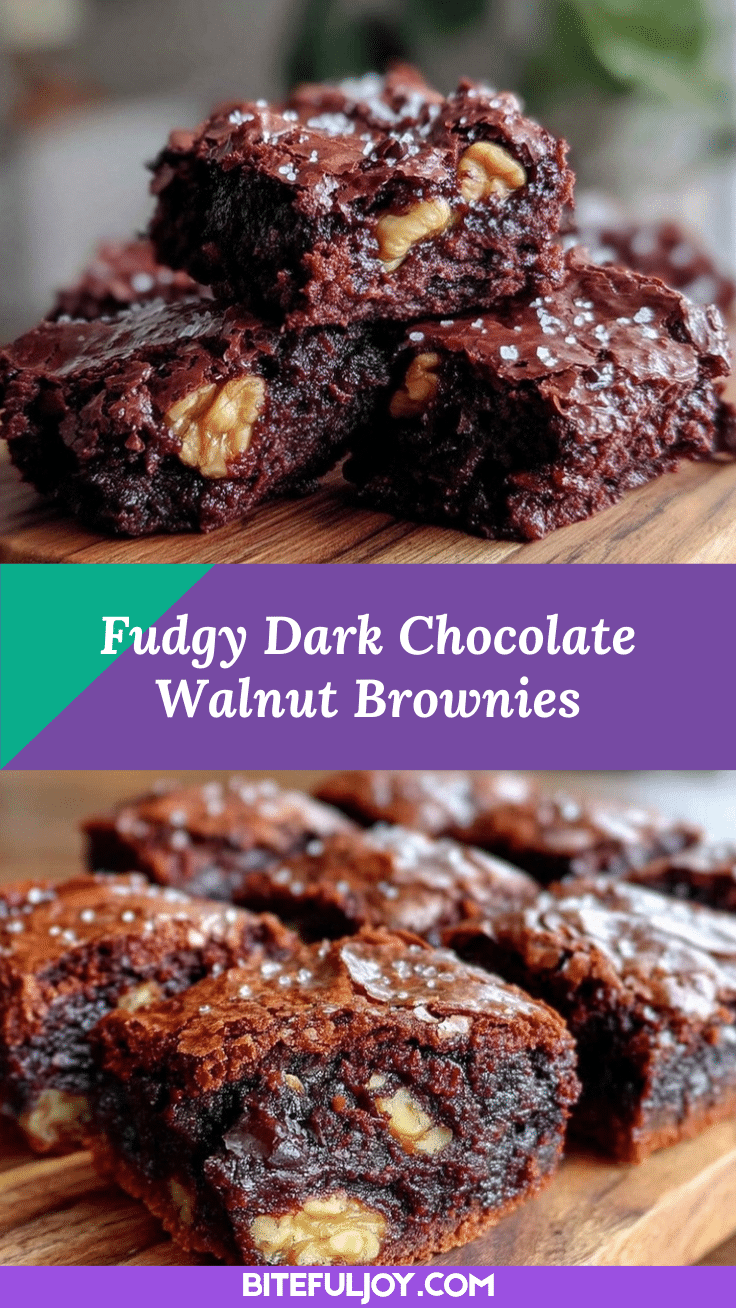 fudgy dark chocolate brownies with walnuts recipe