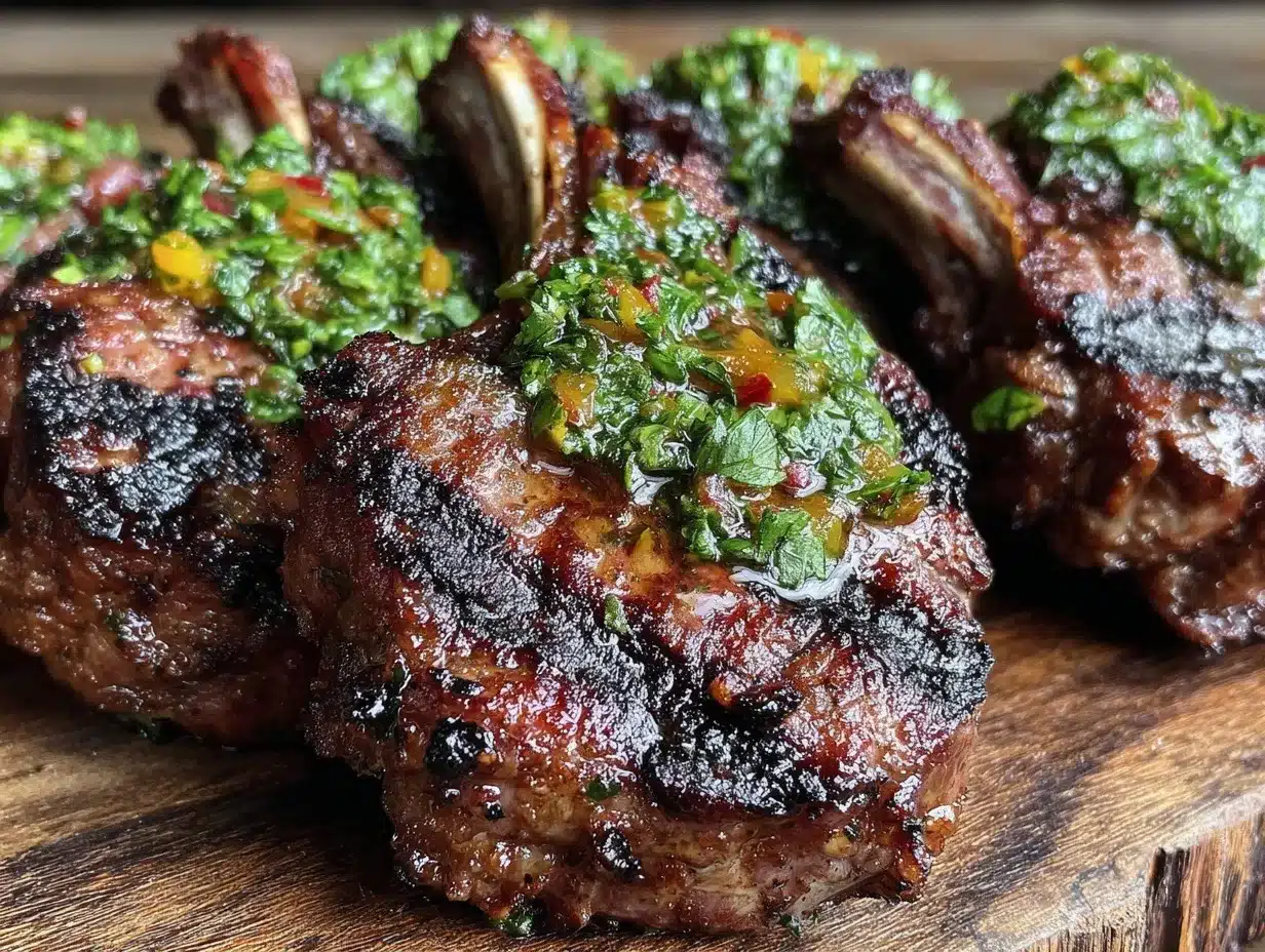 grilled lamb chops with fresh mint chimichurri preparation steps