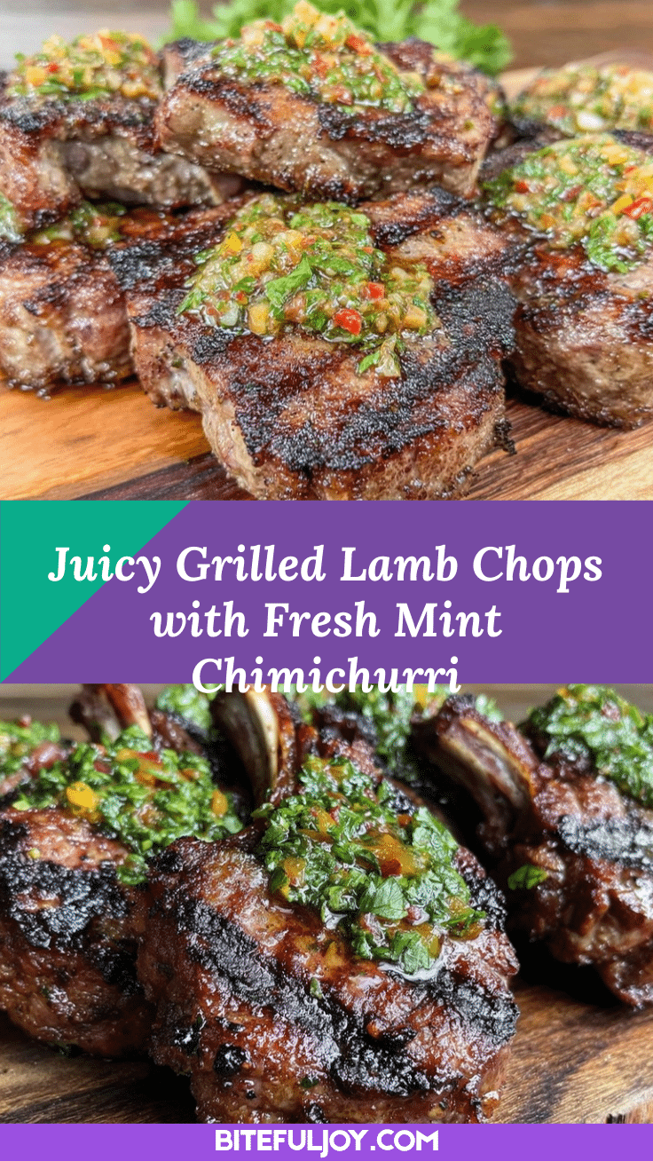 grilled lamb chops with fresh mint chimichurri recipe