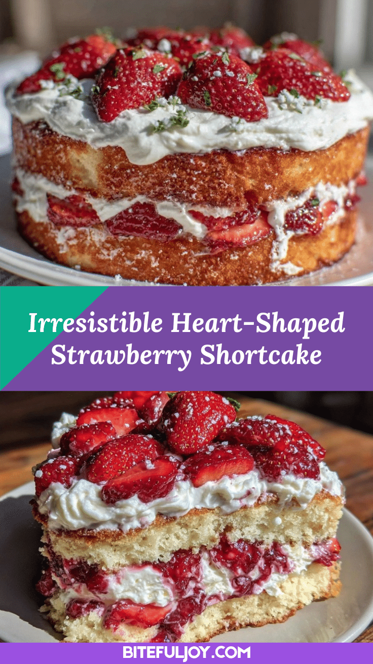 heart-shaped strawberry shortcake layer cake recipe