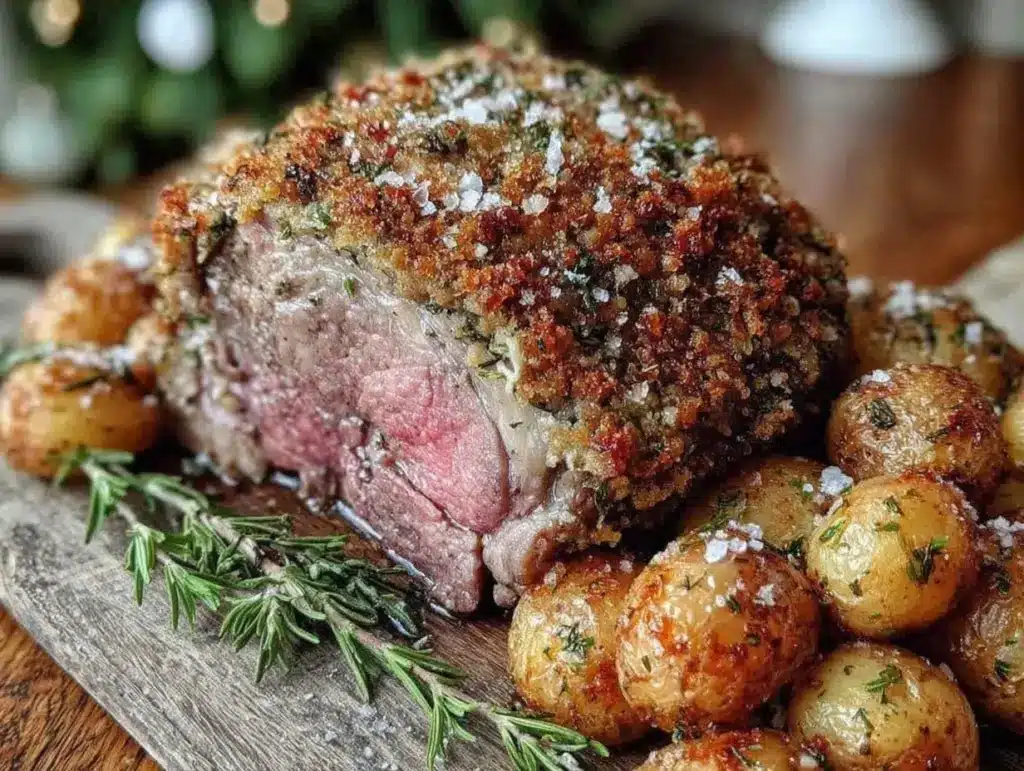 herb-crusted leg of lamb - featured image