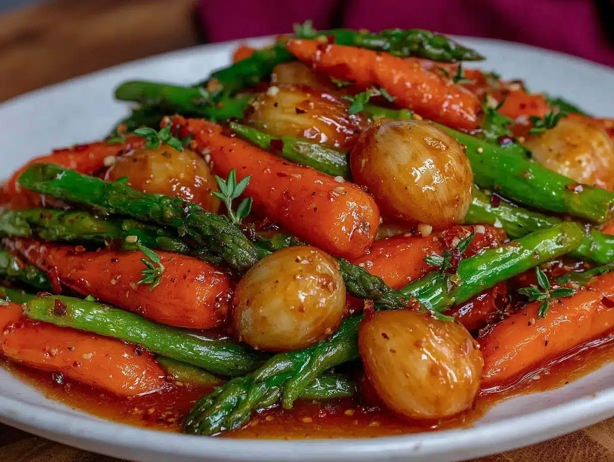 honey glazed spring vegetable medley preparation steps